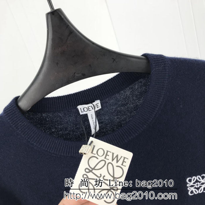 LOEWE羅意威 18SS秋冬最新款 基礎調logo刺繡 男款奴羊毛毛衣 打底百搭款式 ydi2438